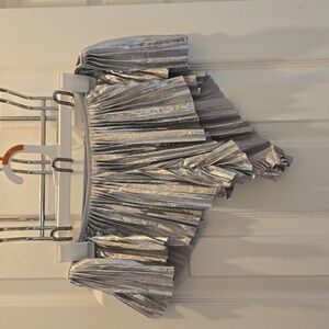 Fenty Savage 2pc Pluse size 1X silver lingerie set